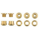 【2/25は「4倍！」エントリーでポイントUP】WOLF TOOTH（ウルフトゥース）Set of 5 Chainring Bolts+Nuts for 1X - 5 pcs. gold 6mm チェーンリングボルト