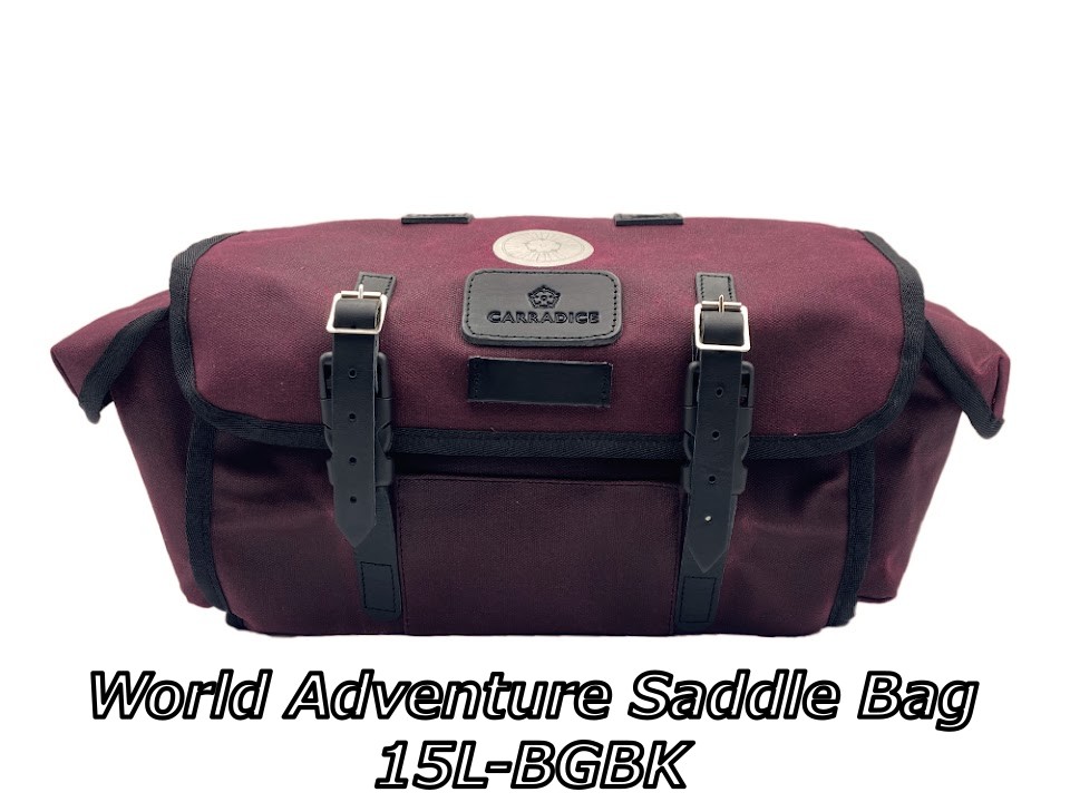 【5/20は「4倍！」エントリーでポイントUP】CARRADICE キャラダイス WORLD ADVENTURE SADDLE BAG ワールドアドベンチャーサドルバッグ 15L BGBK burgundy/black バーガンディー/ブラック