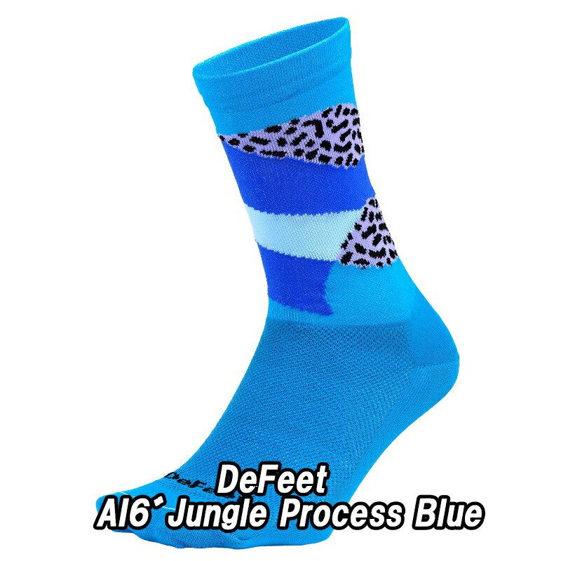 【5/20は「4倍！」エントリーでポイントUP】DeFeet（ディフィート）AI 6" Jungle Process Blue ソックス 靴下