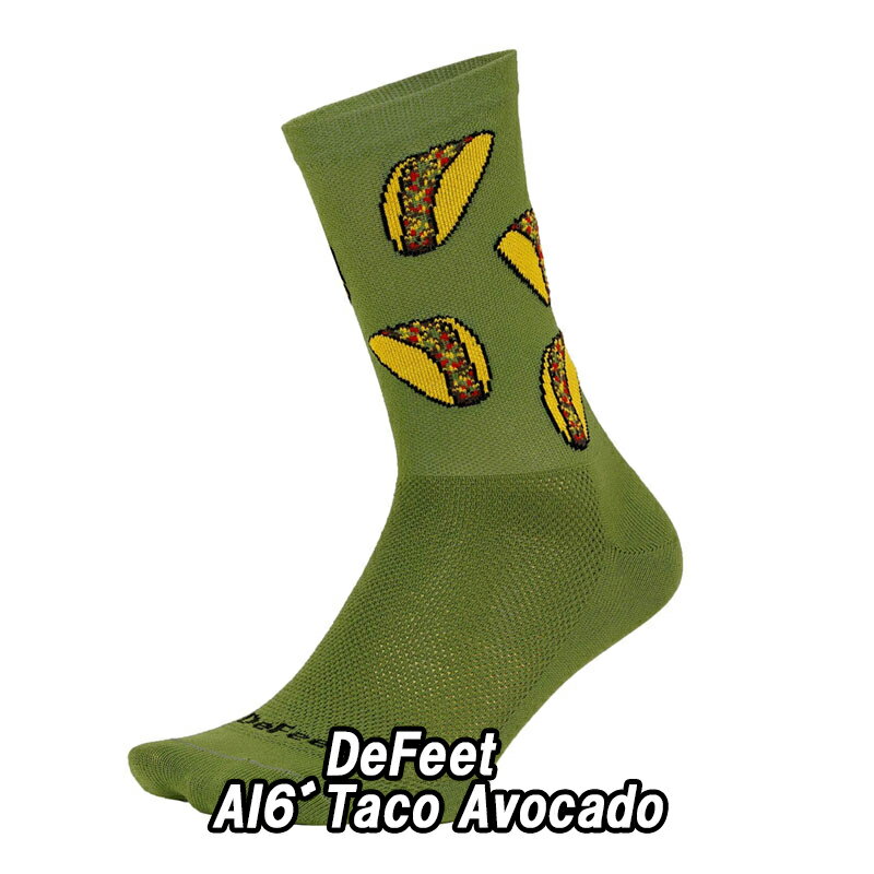 【6/5は「5倍！」Wエントリーで更にポイントUP】DeFeet（ディフィート）AI 6" Taco Avocado ソックス ..