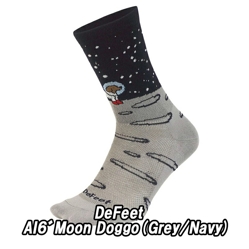 【5/30は「4倍！」エントリーでポイントUP】DeFeet（ディフィート）AI 6" Moon Doggo (Grey/Navy) ソックス 靴下