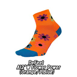 【5/10は「5倍！」Wエントリーで更にポイントUP】DeFeet（ディフィート）AI 2" W Flower Power (Orange/P.Blue) ソックス 靴下