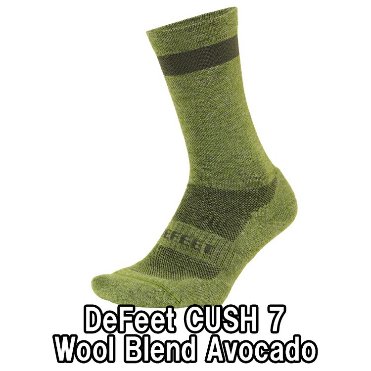【5/20は「4倍！」エントリーでポイントUP】DeFeet（ディフィート）CUSH 7" Wool Blend Avocado ソックス 靴下