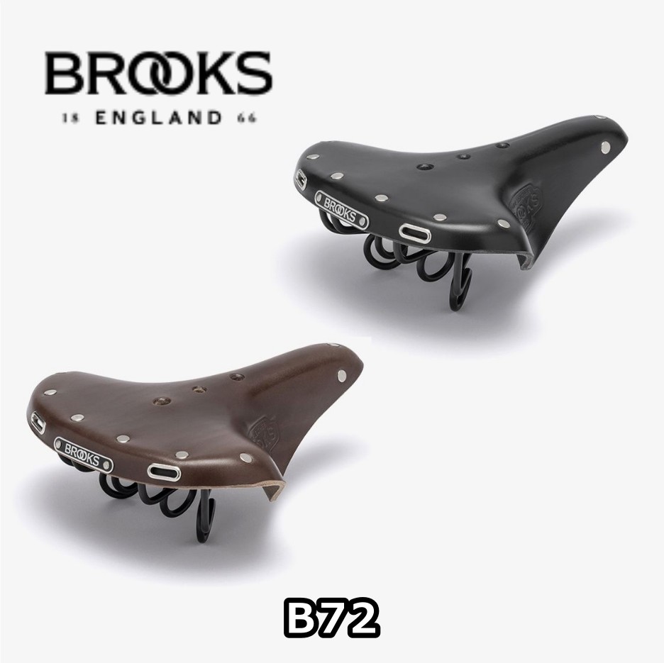 【3/25は「4倍！」エントリーでポイントUP】BROOKS ブルックス B72 BLACK A.BROWN レザーサドル ロードバイク