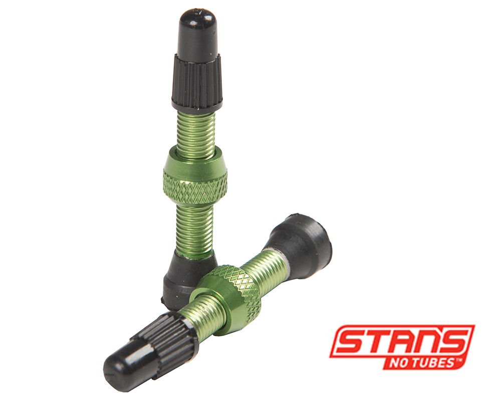【11/20は「4倍！」エントリーでポイントUP】Stan’s NoTubes スタンズノーチューブ VALVE STEM PAIR AL PRESTA 35MM 44MM GREEN グリーン ROADBIKE ロードバイク アルミバルブ