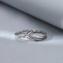 ペアリング フリーサイズ ペアルック カップル お揃い つけっぱなし ペア リング 指輪 シルバー 2個セット 送料無料 Nicoiro ニコイロ 【NSPR1...
