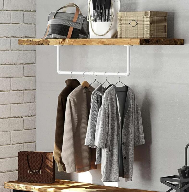 アイアン ハンガーバー 幅90cm 120cm 180cm 天吊り 壁付け ハンギングバー ハンガーパイプ ハンガーラック ウォールハンガー おしゃれ 壁掛け ...