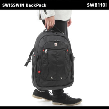 SWISSWIN SW8110i バックパック リュック ビジネスリュック メンズ レディース ブラック 30L 男女兼用