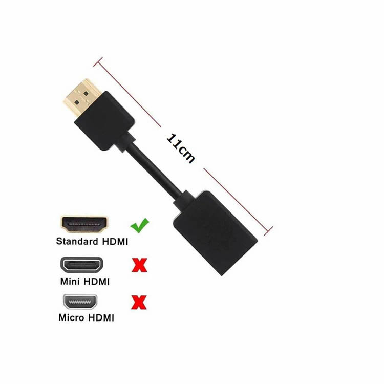 HDMI 延長ケーブル オス-メス 4K TV Stick スティック 11cm 3D/1080P対応 HDMI to HDMI 2