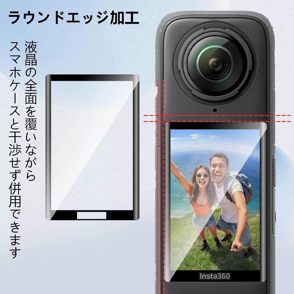 6in1 アクセサリー Insta360 X4用 嵌め込み式レンズガード パノラマレンズガラス保...