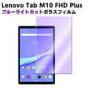 Lenovo Tab M10 FHD Plus ブルーライトカット強化ガラス 液晶保護フィルム ガラスフィルム 耐指紋 撥油性 硬度 9H/0.3mm 2.5D ラウンドエッジ加工 ガラスフィルム TB-X606X TB-X606F ZA5T0246JP/ZA5T0233JP/ZA5V0245JP/ZA5V0274JP対応