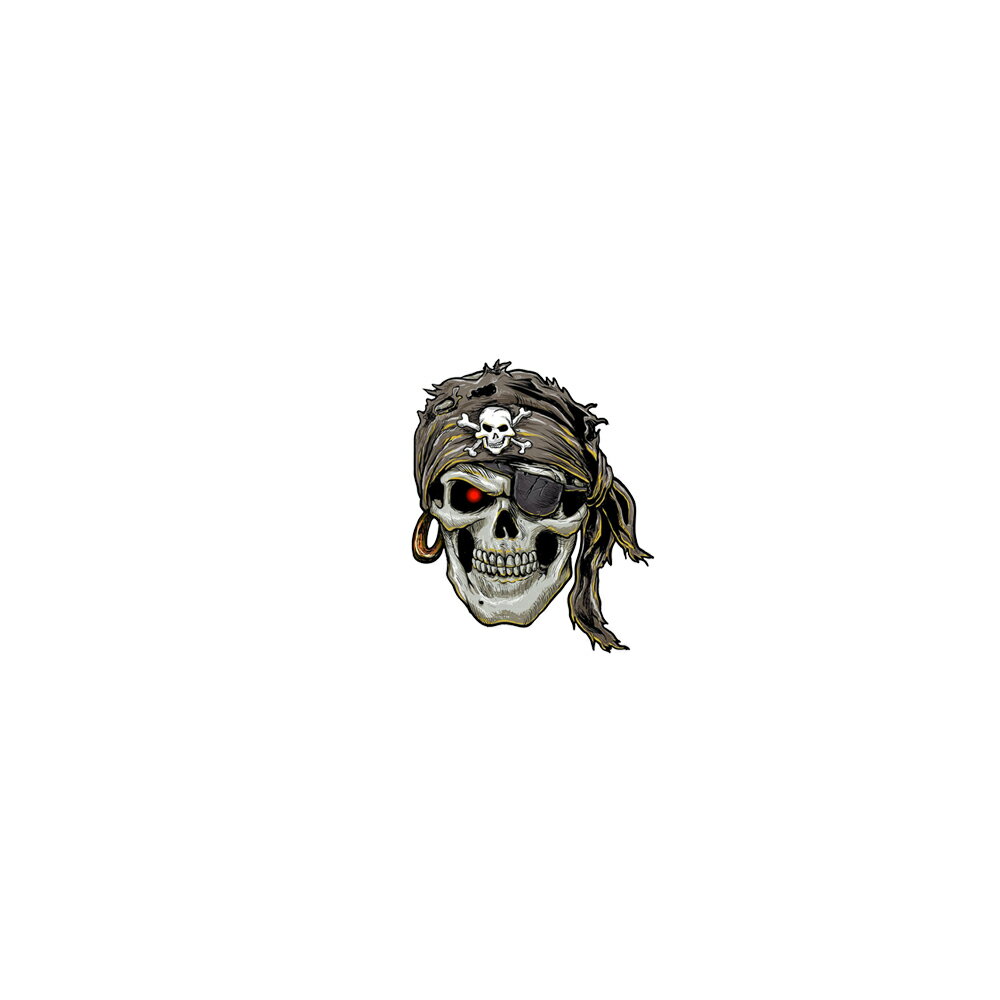 Rakuten - ステッカー キャプテンスカル 骸骨 どくろ skull 船長 パイレーツ カスタム
