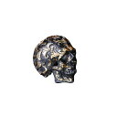 ドクロ ブラック&ゴールド リーフ スカル SKULL 骸骨 オブジェ 置物 BLACK&GOLD