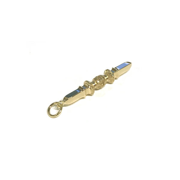 密教 法具 独鈷杵 ゴールド レギュラーサイズ チャーム ネックレス キーホルダー プレミアム