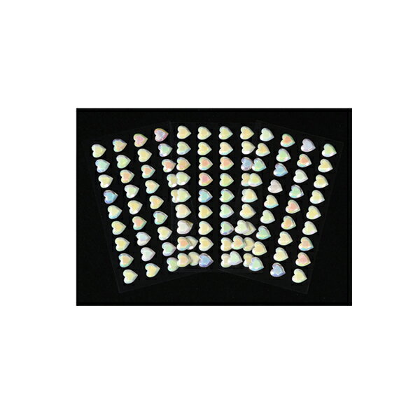 デコシール パステル ハート 100粒 セット シール ラインストーン デコレーション 装飾