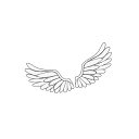 エンジェル ウイング 天使の翼 ステッカー angel wing カスタム リアガラス