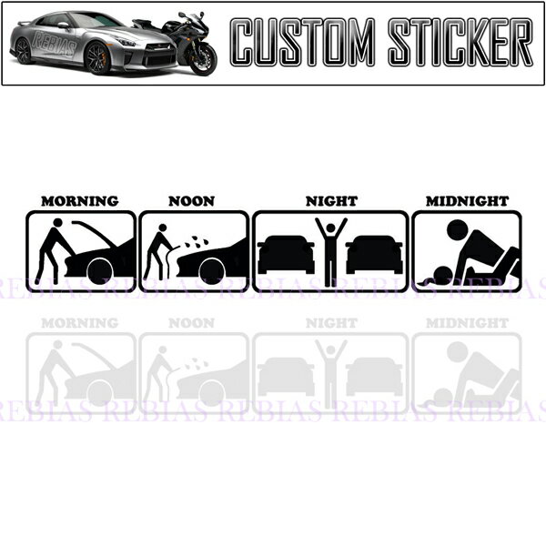 Rakuten - カーライフ ステッカー ブラックジョーク CARLIFE JOY カスタム シール リアガラス sticker 外装