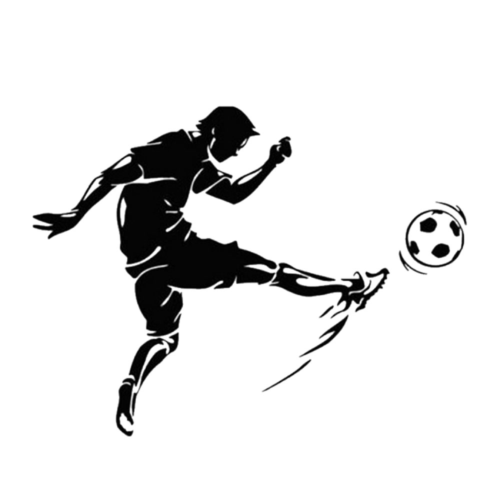 Rakuten - 【メール便対応可能】フットボーラーA サッカー シュート ボンネット ステッカー エンブレム カスタム 外装 ドレスアップ 車