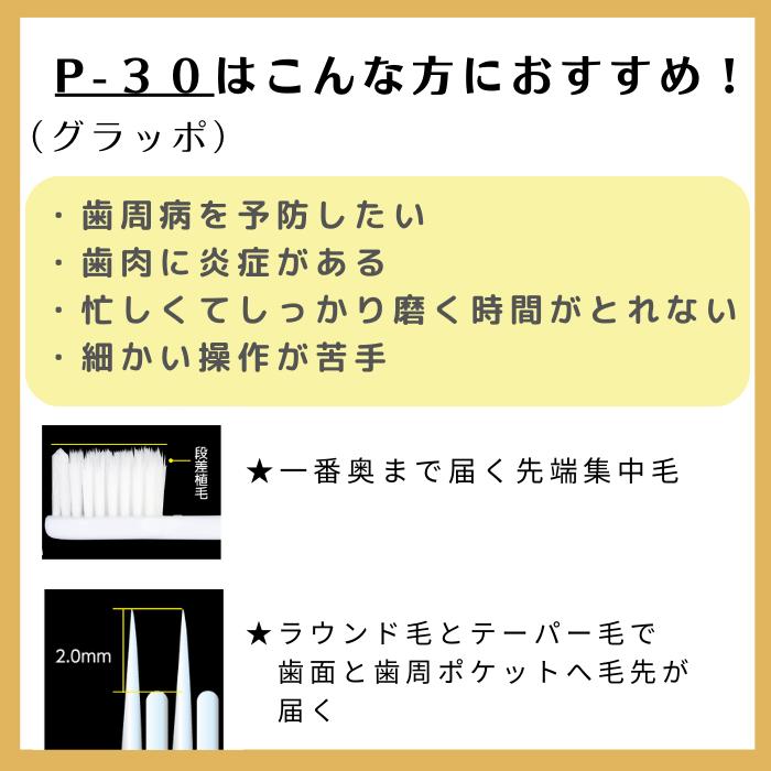 ジーシー ルシェロ歯ブラシ P-30 グラッポ ruscello 5本 【カラー指定不可】