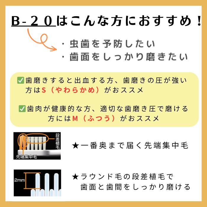 ジーシー ルシェロ歯ブラシ B-20S／B-20M 5本 ruscello