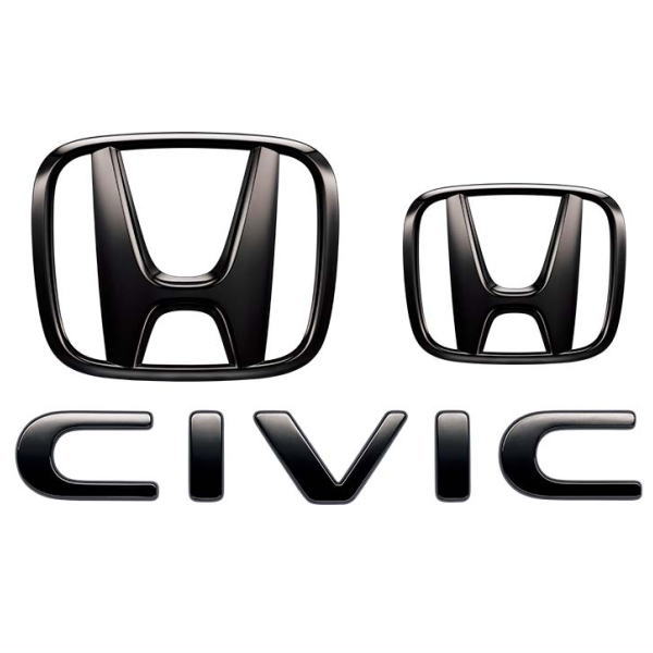 HONDA ホンダ純正 08F20-T43-000(08F20T43000) CIVIC ブラックエンブレム Hマーク2個＋車名エンブレム/ブラッククローム