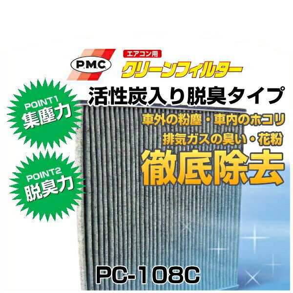 PMCパシフィック工業　エアコン用クリーンフィルター　PC-108C（エアコンフィルター）活性炭入り脱臭タイプ