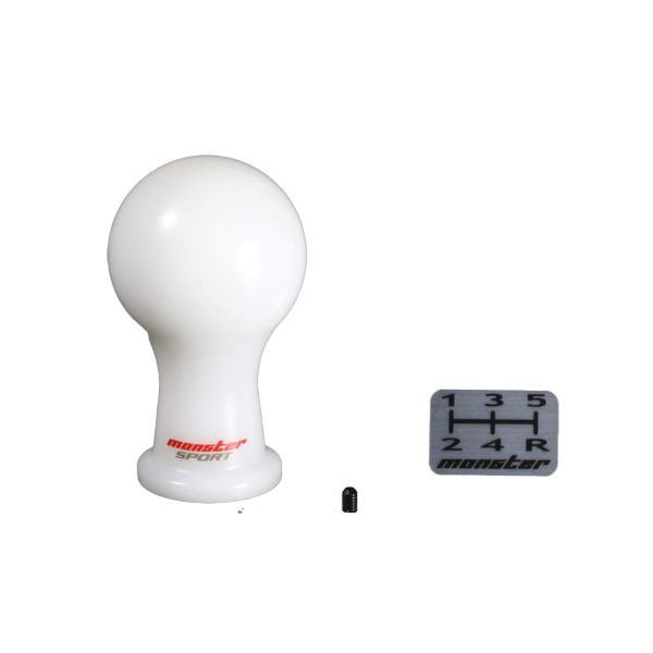 Monster SPORT モンスタースポーツ 831116-7350M ホワイト シフトノブAタイプ （球型 差込タイプ)(2)