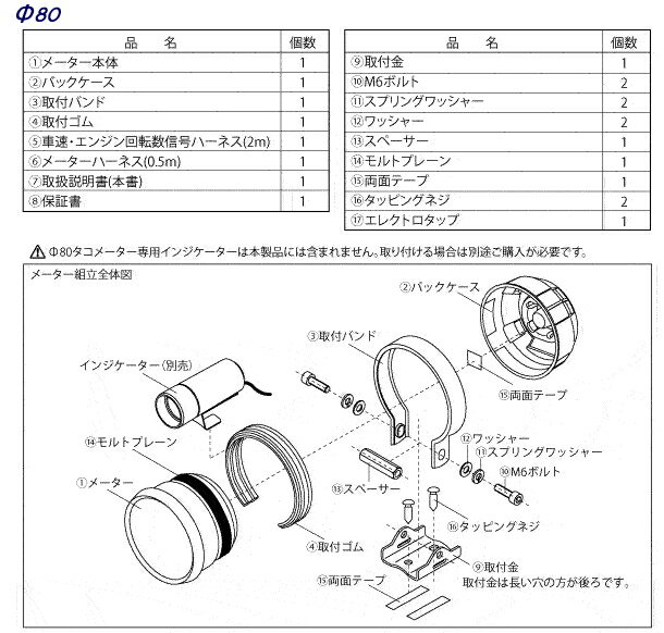 Defi �ǥե� DF10903 ���ɥХ�BF �����᡼������80 �������֥롼 ��ɽ���ϰϡ�0RPM��9000RPM��