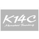 Monster SPORT モンスタースポーツ 896162-0000M 217mm×79mm K14C MonsterTuning ステッカー ホワイト 切り抜き