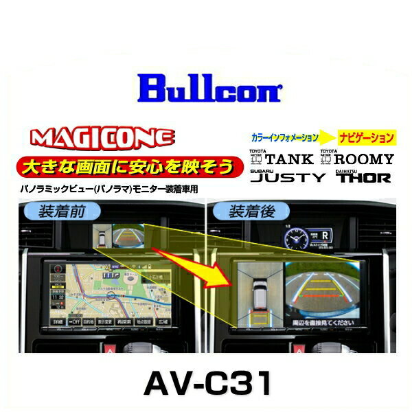 Bullcon ブルコン AV-C31 マジコネ バックカメラ接続ユニット（タンク、ルーミー、トール、トールカスタム、ジャスティ、ジャスティカスタム）