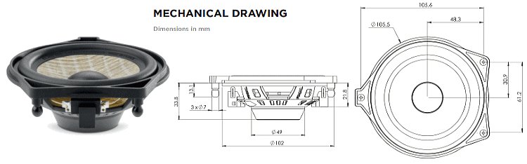FOCAL �ե������� ICC MBZ 100 100mm ���󥿡����ԡ����� ��륻�ǥ��٥�� E���饹 ������(W213/S213)/C���饹 ������(W205/S205) FOCAL INSIDE