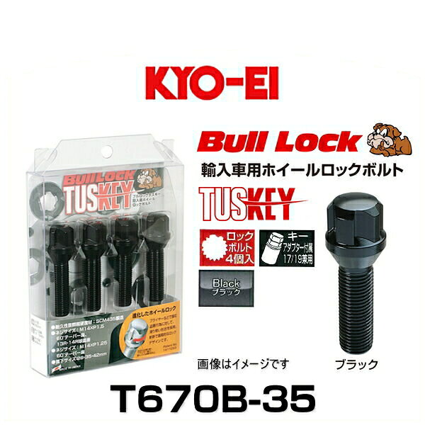 KYO-EI 協永産業 T670B-35 ブルロックタスキー 輸入車用ロックボルトセット ブラッ...
