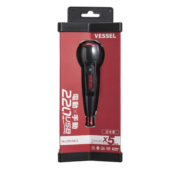VESSEL ベッセル 220USB-5 電ドラボール ビット5本付属