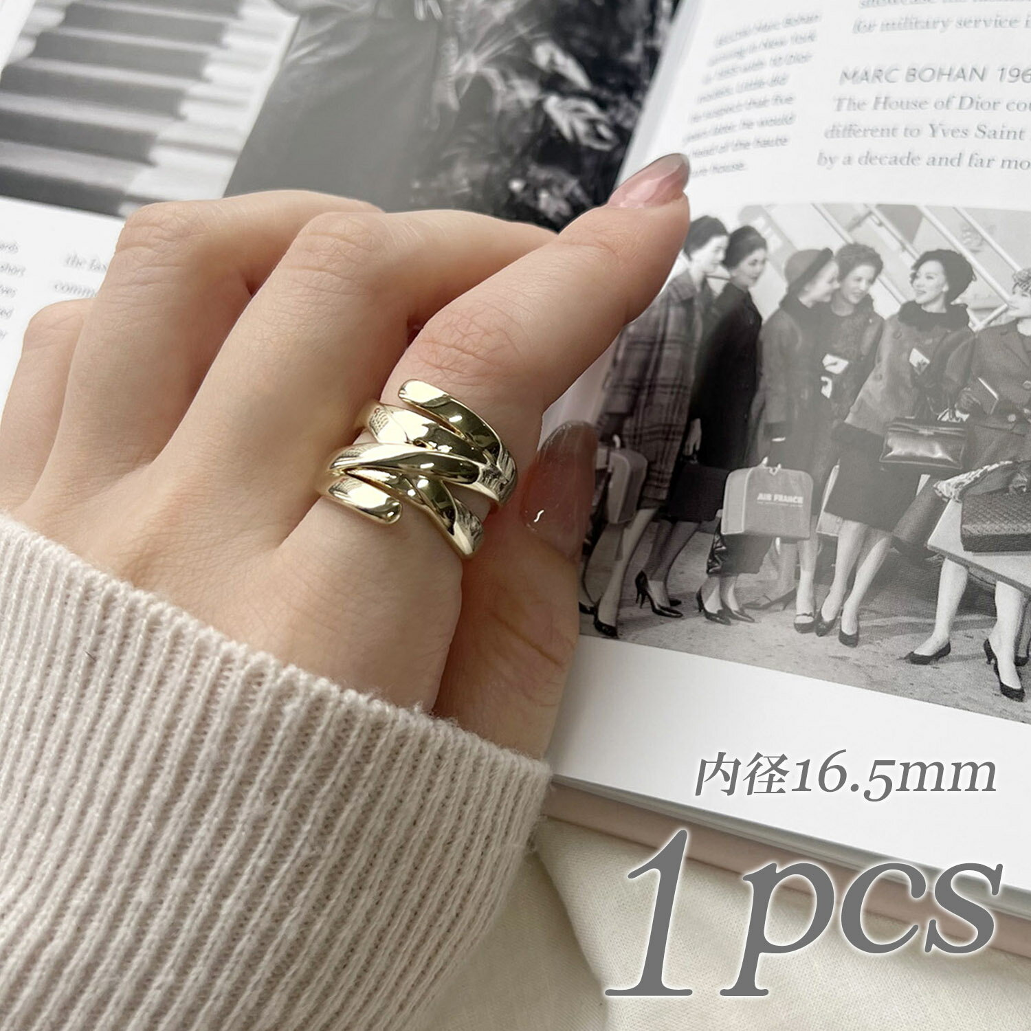 ニュアンス ロール リング【1個入】指輪 大きめ 大ぶり 韓国ファッション アクセサリー アクセ 韓国 トレンド 高見え プチプラ レディース メンズ おしゃれ...