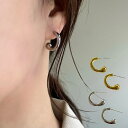 ぽってり 半円 ピアス【4個入】フープ シンプル 小ぶり リング 可愛い 両耳 アクセサリー アクセ 韓国 手芸 素材 手作り パーツ かわいい おしゃれ ヘアアクセ ヘアアクセサリー 春夏 秋冬 問屋 卸