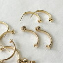 ヒートン付き ピアス キャッチ 【6個入】 片穴 半円 フープ フープピアス キャッチ 落ちない おしゃれ アクセサリー パーツ ハンドメイド 韓国 | ピアス キャッチ のみ オリジナルハンドメイド ヘアアクセサリー 秋冬 問屋 卸