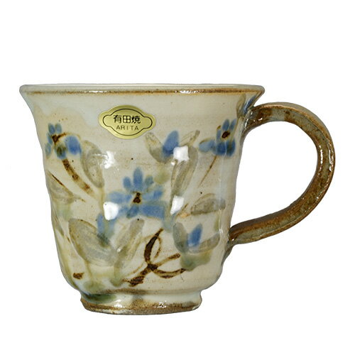 和食器 波佐見焼 マグカップ 150CC 粉引小花 青