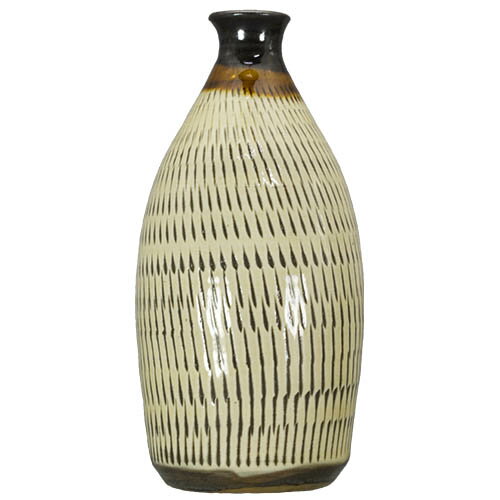 酒器 小鹿田焼 黒木昌伸窯 徳利 300cc 飛び鉋 白