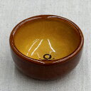 和食器 布志名焼 湯町窯 ミニ 小鉢 8cm 花紋濃茶 黄釉
