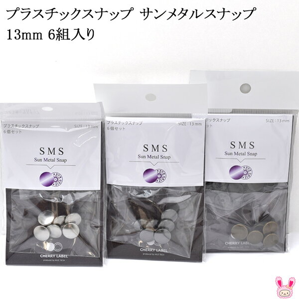 Fruit Button - SMS13　プラスチックスナップ　サンメタルスナップ　13mm　6組入り　［在庫限り］