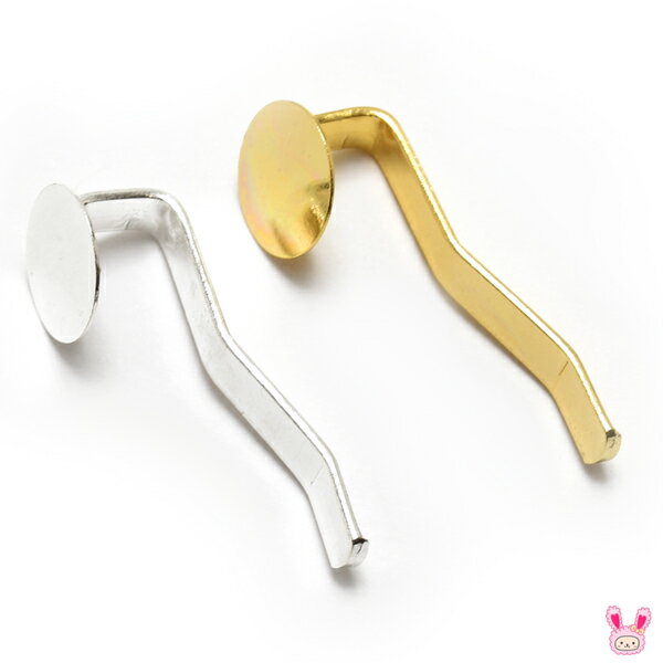 Rakuten - アクセサリーパーツ　10mm台座　ポニーフックパーツ　2個