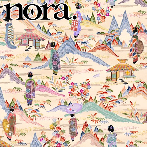 nora. 女旅 10cm単位 切り売り KM1011 シーチング生地 ノラ NORA. (270) ［在庫限り］