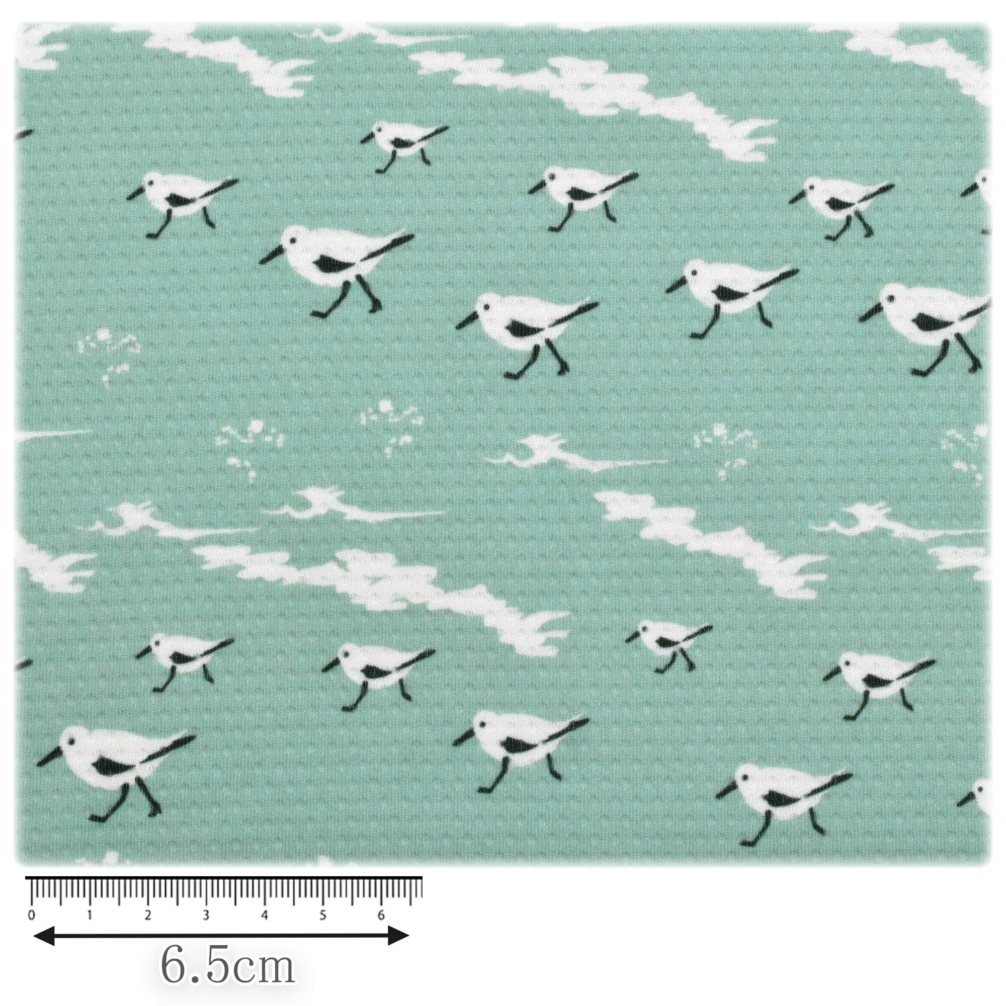はまべの浜千鳥　クールクロスニット生地　150-1667　小泉　(50cm以上10cm単位切り売り)　［在庫限り］