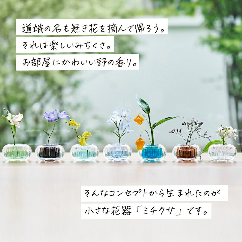 ミチクサ h concept 花器 +d 円形 オーバル