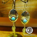 シルバーピアス/シルバー925/ターコイズ/天然石/フックピアス/ネイティブスタイル/2個セット/spi-029 シルバーアクセサリー シルバーアクセ アクセサ...