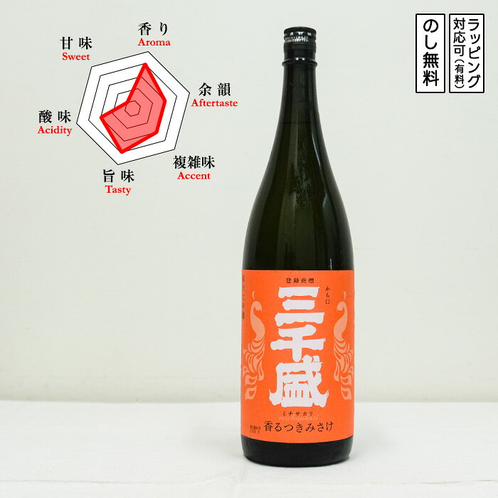 【季節限定】三千盛 日本酒 純米大吟醸 香るつきみさけ 1800　Michisakari みちさかり ...