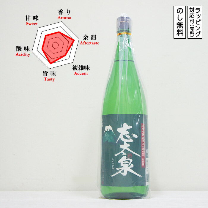 志太泉 日本酒 純米吟醸 焼津山田錦 1800　Shidaizumi yaizuyamadanishiki しだいずみ　じゅんまいぎんじょう　やいづやまだにしき　(静岡県/志太泉酒造)