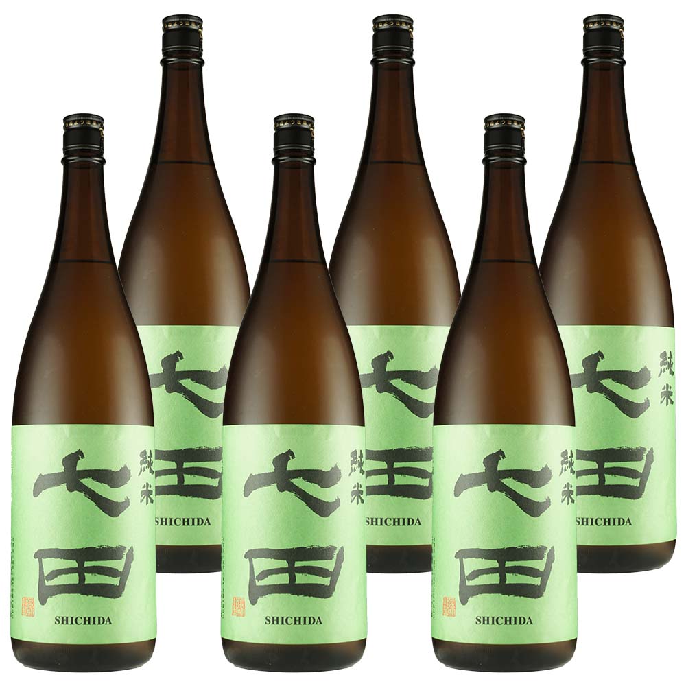 【特約店限定】七田 純米 火入れ 1800ml/1.8L 6本ギフト｜ギフト対応可｜のし無料｜合計2万円(税別)以上で送料無料｜