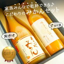あらごしみかん&味まろしぼりセット ギフト 贈り物 ジュース 果実酒|ギフト対応可|のし無料|合計2万円(税別)以上で送料無料|