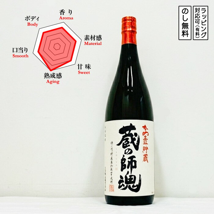 かめ壺貯蔵 蔵の師魂 芋焼酎 1800　かめつぼちょぞう くらのしこん　(鹿児島県／小正醸造)